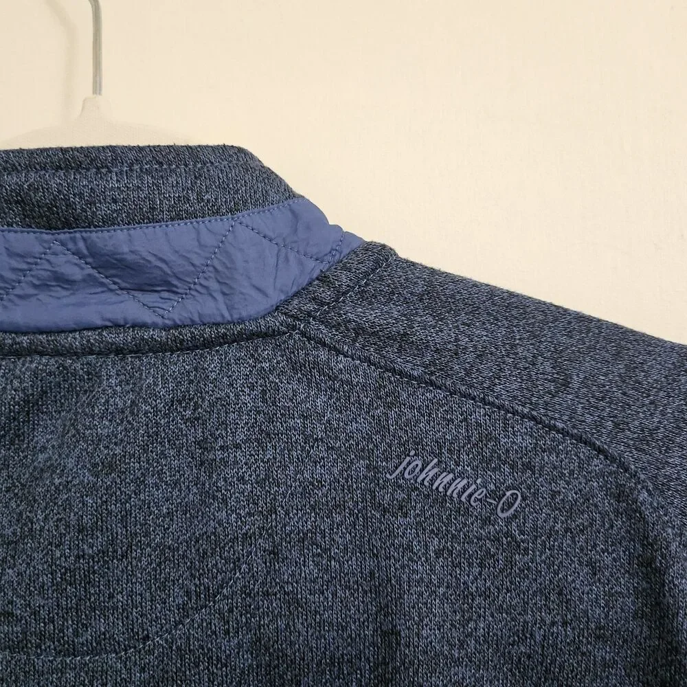 Johnnie O Sweatshirt Reflex Mens XL Blue 1/4 Zip Performance Golf Preppy Outdoor